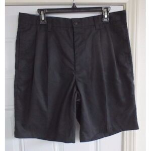 Montego Soft Golf Black‎ Shorts Casual Men's Athletic Pleated Front Polyester 34